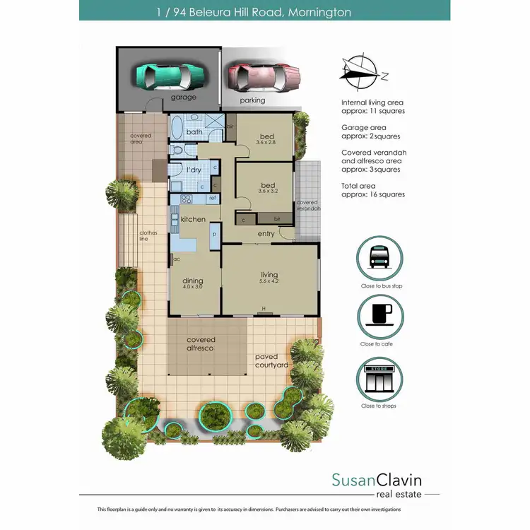 Floorplan of Homely unit listing, 1/94 Beleura Hill Road, Mornington VIC 3931