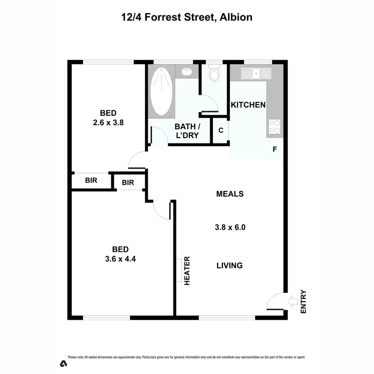 Floorplan of Homely apartment listing, 12/4 Forrest Street, Albion VIC 3020