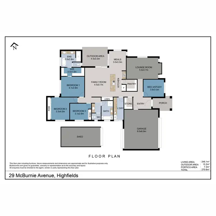 Floorplan of Homely house listing, 29 McBurnie Avenue, Highfields QLD 4352