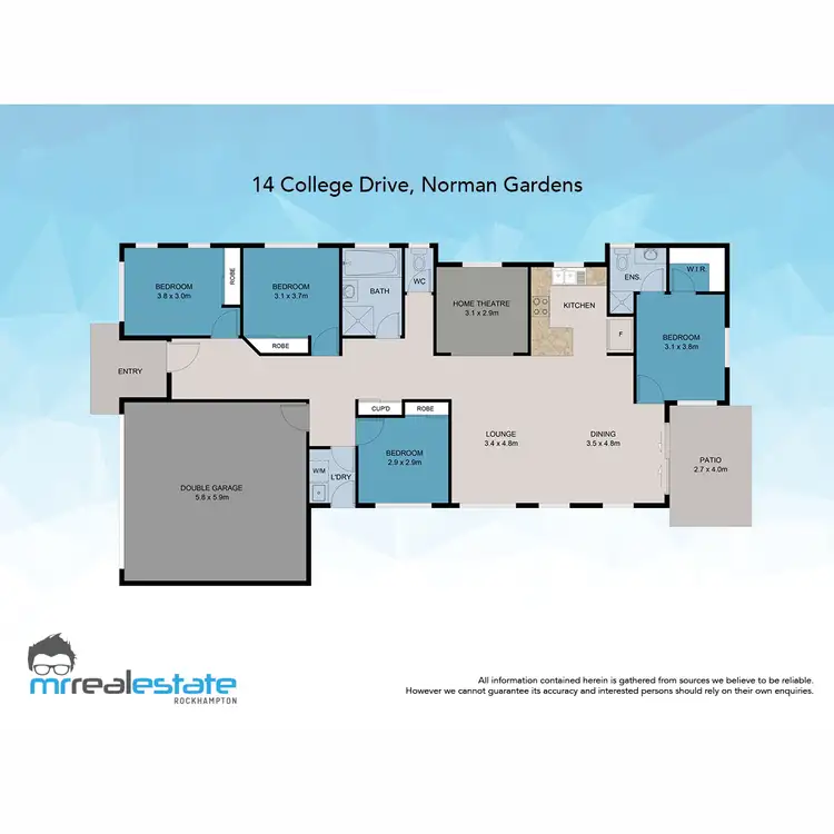 Floorplan of Homely house listing, 14 College Drive, Norman Gardens QLD 4701