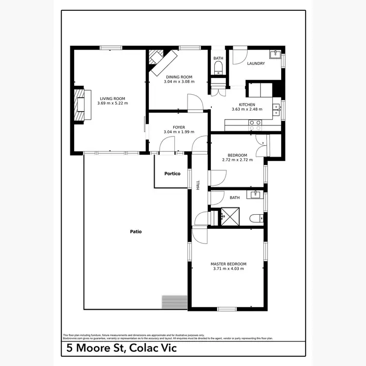 Floorplan of Homely house listing, 5 Moore Street, Colac VIC 3250
