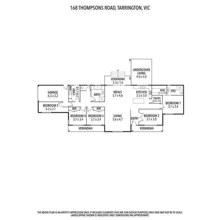 Floorplan of Homely house listing, 168 Thompsons Road, Hamilton VIC 3300