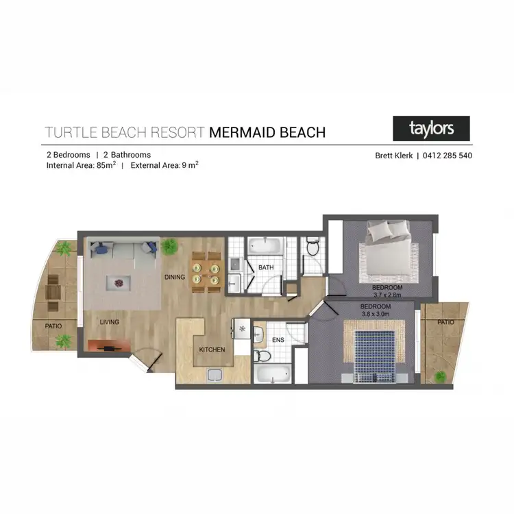 Floorplan of Homely apartment listing, 2345/2360 Gold Coast Highway, Mermaid Beach QLD 4218