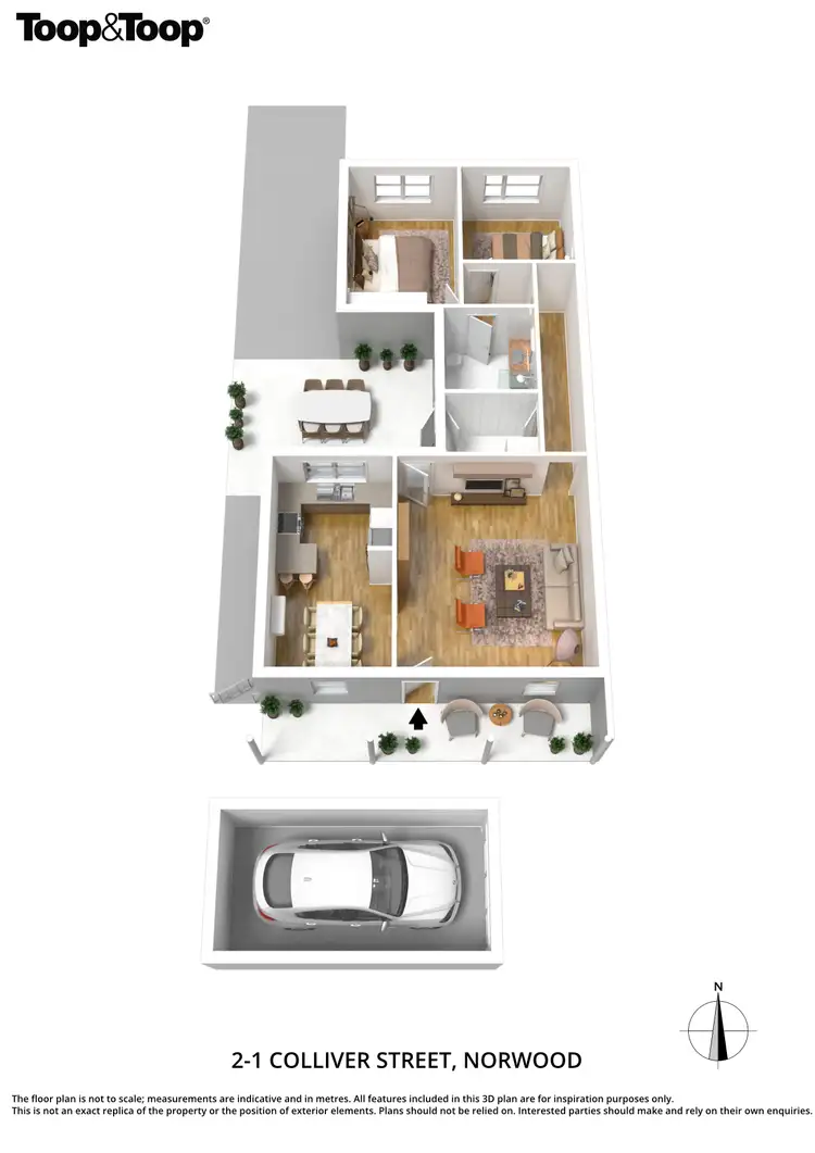 Floorplan of Homely unit listing, 2/1 Colliver Street, Norwood SA 5067