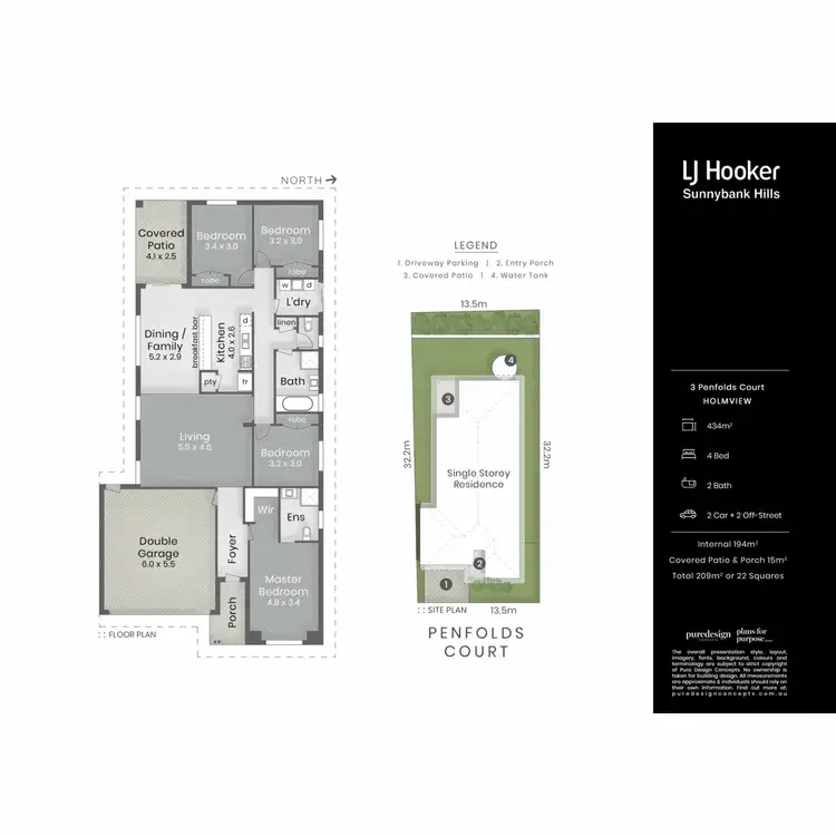 Floorplan of Homely house listing, 3 Penfolds Court, Holmview QLD 4207