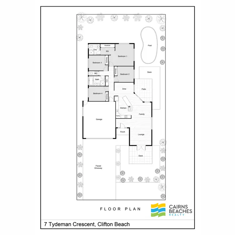 Floorplan of Homely house listing, 7 Tydeman Crescent, Clifton Beach QLD 4879
