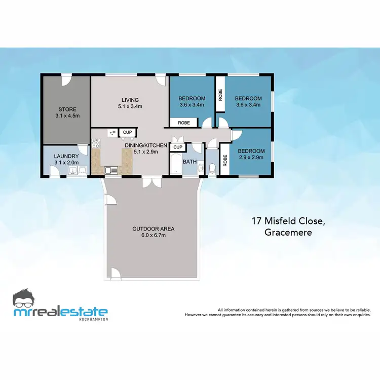Floorplan of Homely house listing, 17 Misfeld Street, Gracemere QLD 4702