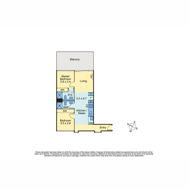 Floorplan of Homely apartment listing, 105/589 Elizabeth Street, Melbourne VIC 3000