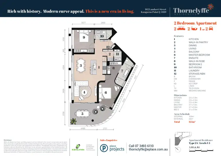 Floorplan of Homely apartment listing, 301/162 Lambert Street, Kangaroo Point QLD 4169