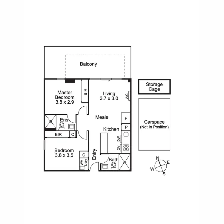 Floorplan of Homely apartment listing, 301/2 Tweed Street, Hawthorn VIC 3122