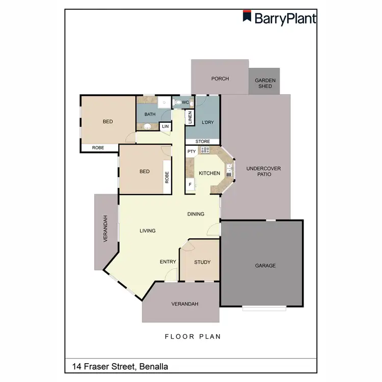 Floorplan of Homely house listing, 14 Fraser Street, Benalla VIC 3672