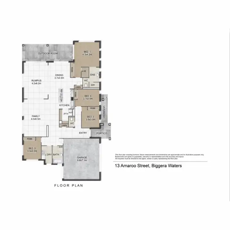 Floorplan of Homely house listing, 13 Amaroo Street, Biggera Waters QLD 4216