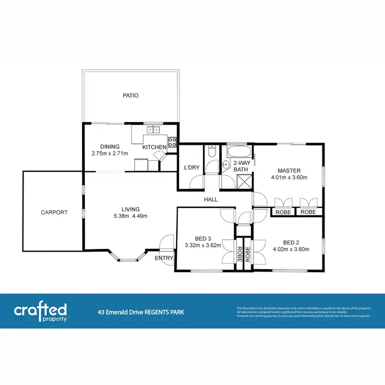 Floorplan of Homely house listing, 43 Emerald Drive, Regents Park QLD 4118