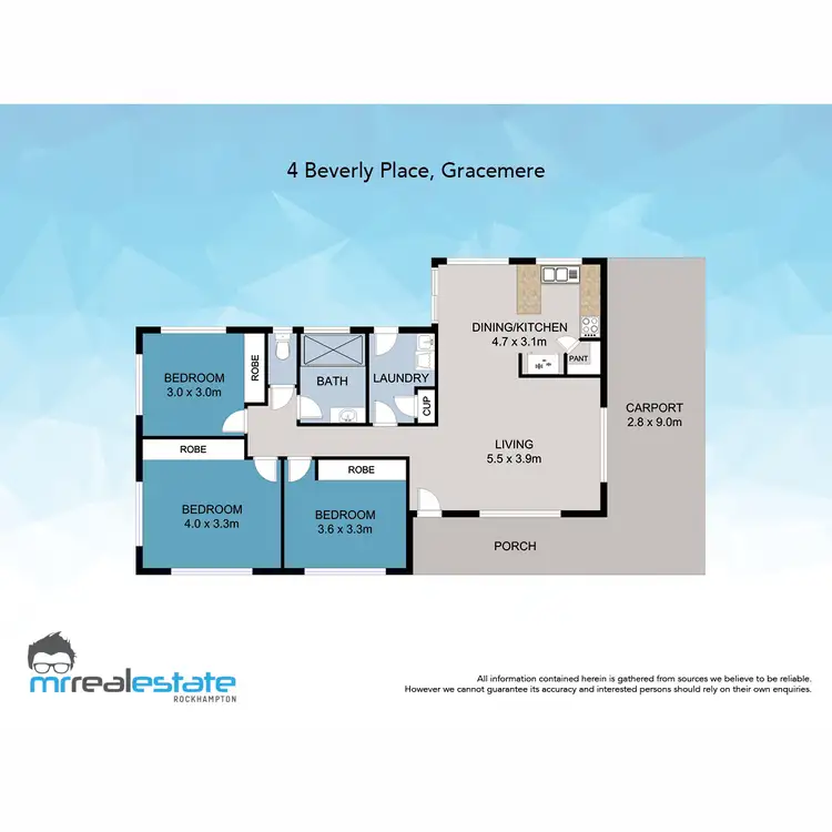 Floorplan of Homely house listing, 4 Beverly Place, Gracemere QLD 4702