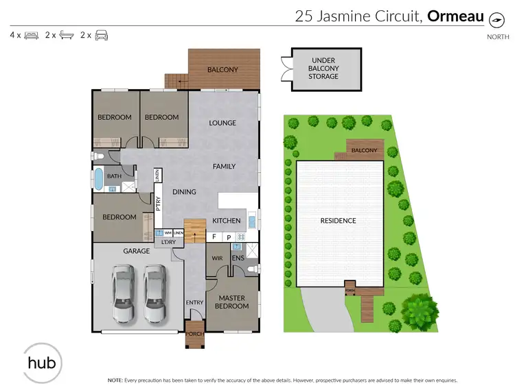 Floorplan of Homely house listing, 25 Jasmine Circuit, Ormeau QLD 4208