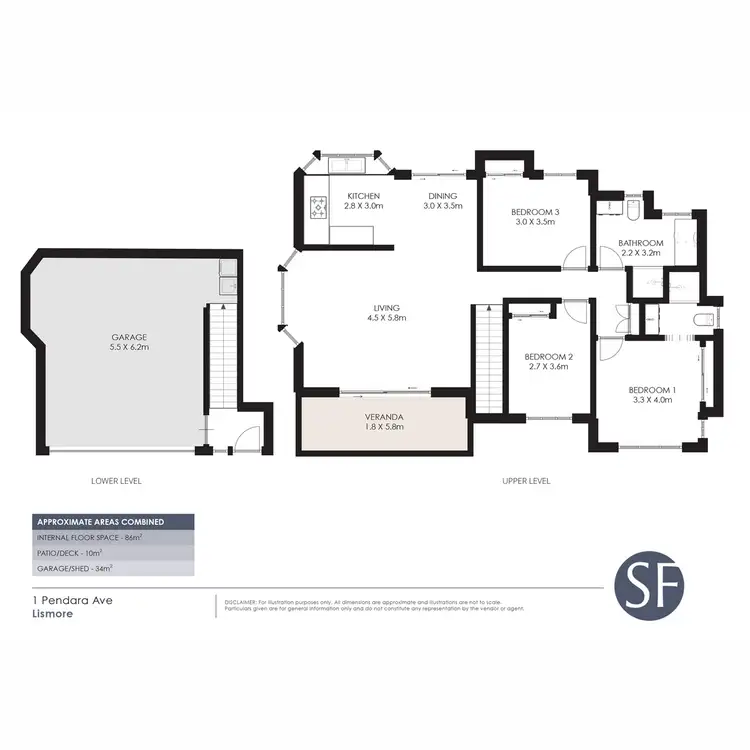 Floorplan of Homely house listing, 1 Pendara Crescent, Lismore Heights NSW 2480