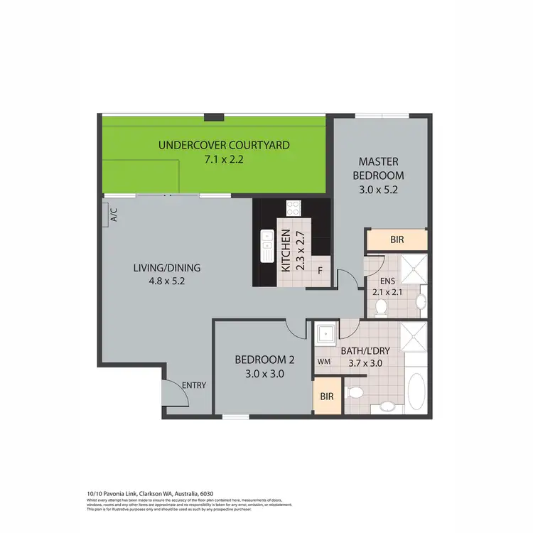 Floorplan of Homely apartment listing, 10/10 Pavonia Link, Clarkson WA 6030