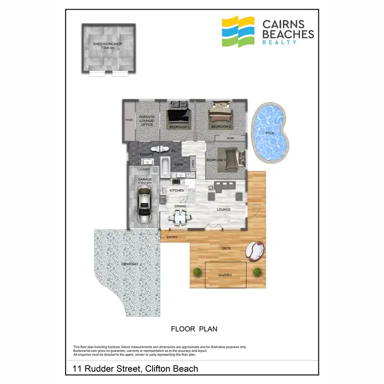 Floorplan of Homely house listing, 11 Rudder Street, Clifton Beach QLD 4879