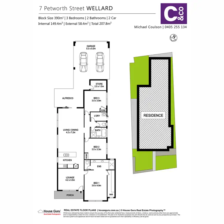 Floorplan of Homely house listing, 7 Petworth Street, Wellard WA 6170