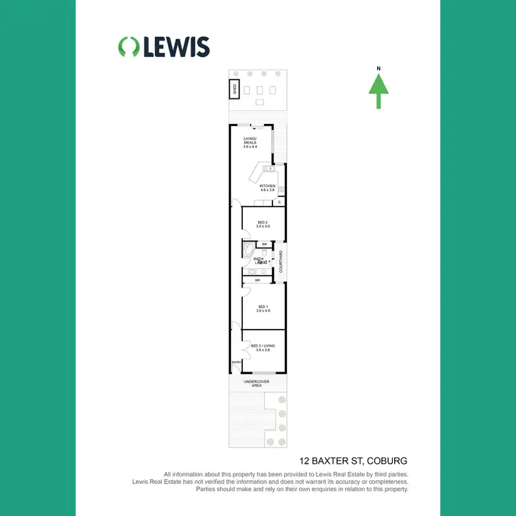 Floorplan of Homely house listing, 12 Baxter Street, Coburg VIC 3058