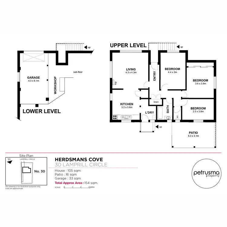 Floorplan of Homely house listing, 30 Lamprill Circle, Herdsmans Cove TAS 7030