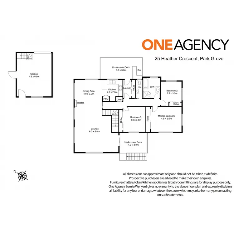 Floorplan of Homely house listing, 25 Heather Crescent, Park Grove TAS 7320