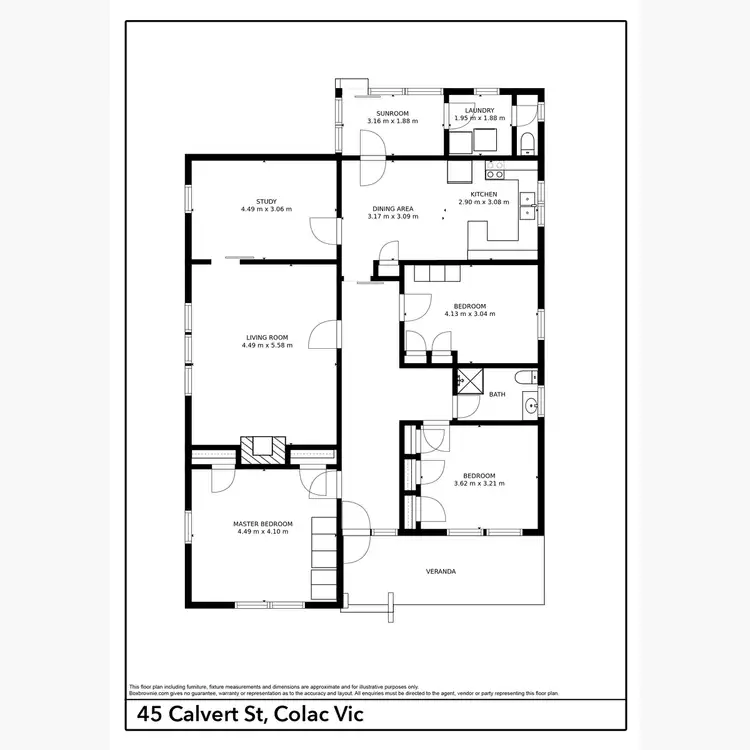 Floorplan of Homely house listing, 45 Calvert Street, Colac VIC 3250