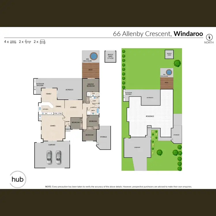 Floorplan of Homely house listing, 66 Allenby Crescent, Windaroo QLD 4207