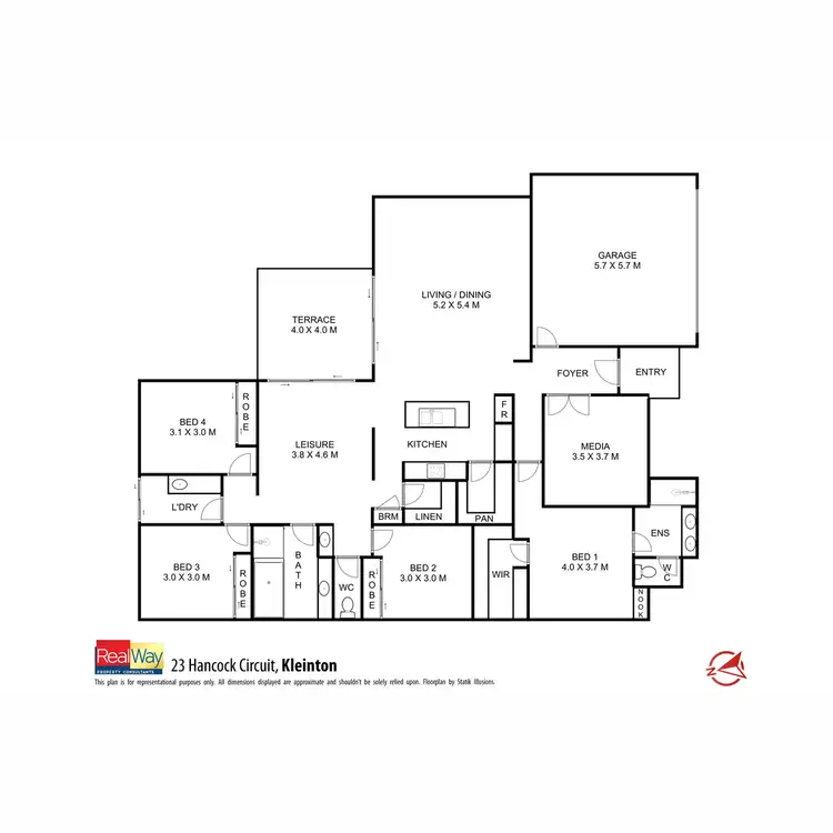 Floorplan of Homely house listing, 23 Hancock Circuit, Kleinton QLD 4352