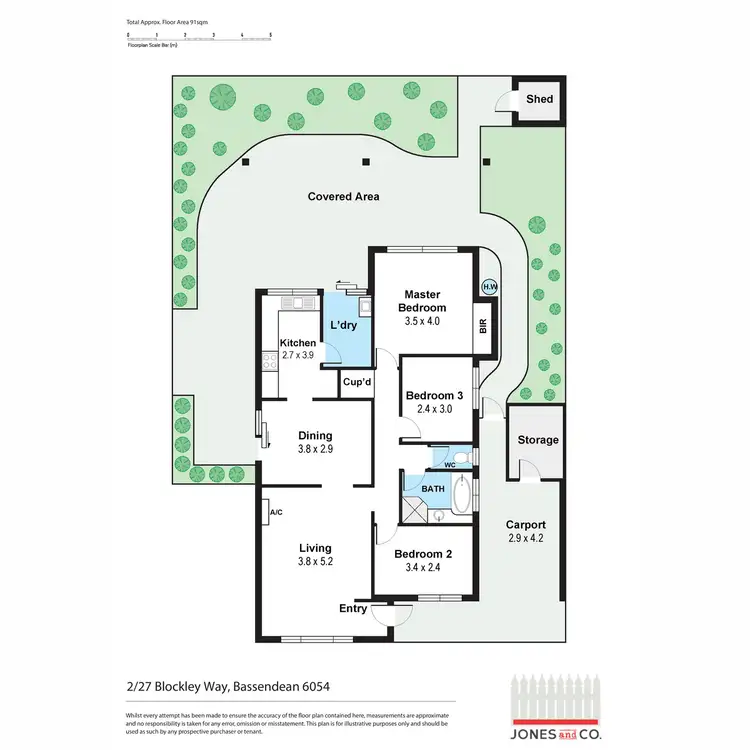 Floorplan of Homely unit listing, 2/27 Blockley Way, Bassendean WA 6054