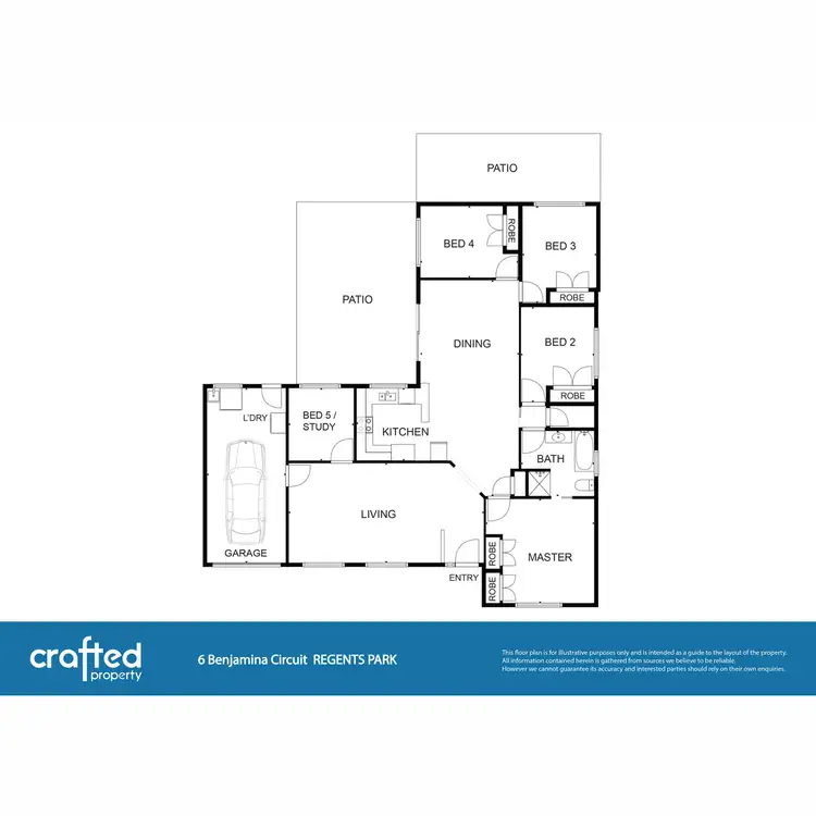 Floorplan of Homely house listing, 6 Benjamina Circuit, Regents Park QLD 4118