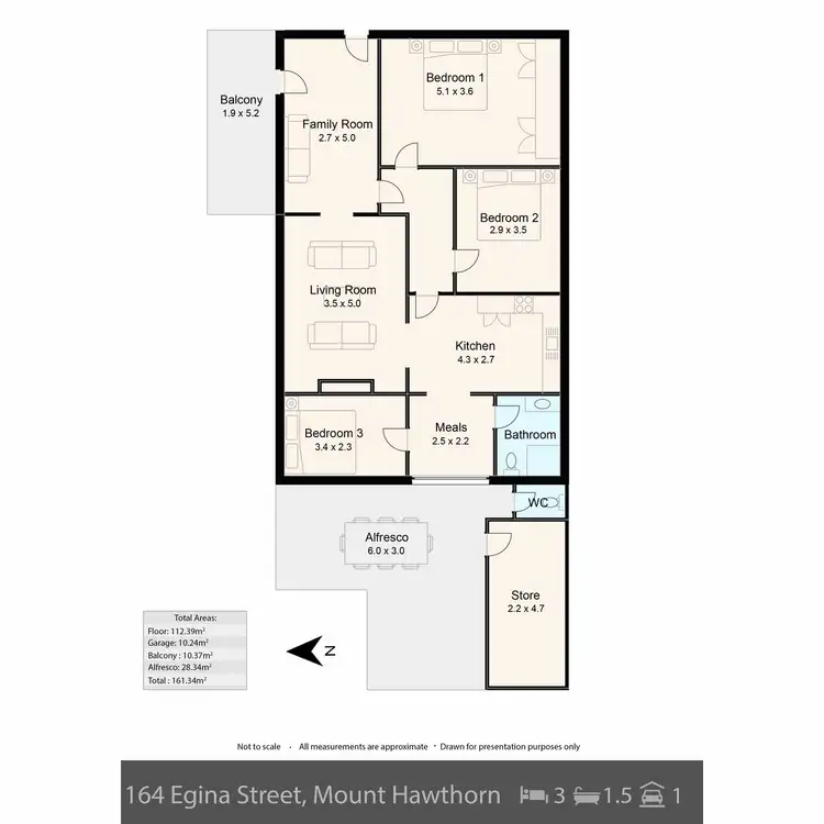 Floorplan of Homely house listing, 164 Egina Street, Mount Hawthorn WA 6016