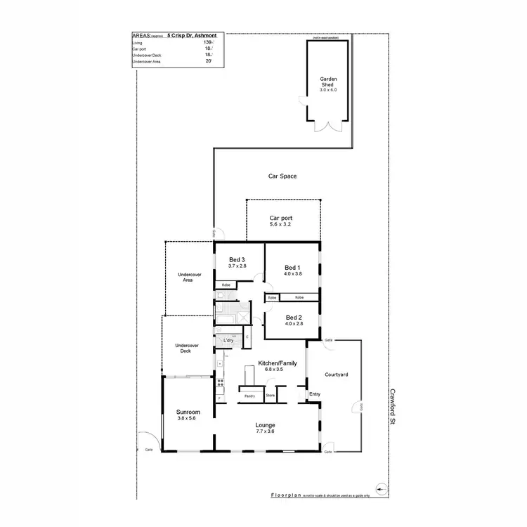 Floorplan of Homely house listing, 5 Crisp Drive, Ashmont NSW 2650
