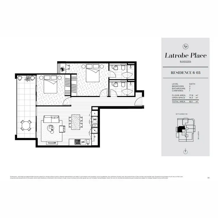 Floorplan of Homely apartment listing, 603/21-23 Plenty Road, Bundoora VIC 3083