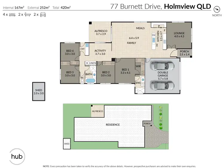 Floorplan of Homely house listing, 77 Burnett Drive, Holmview QLD 4207
