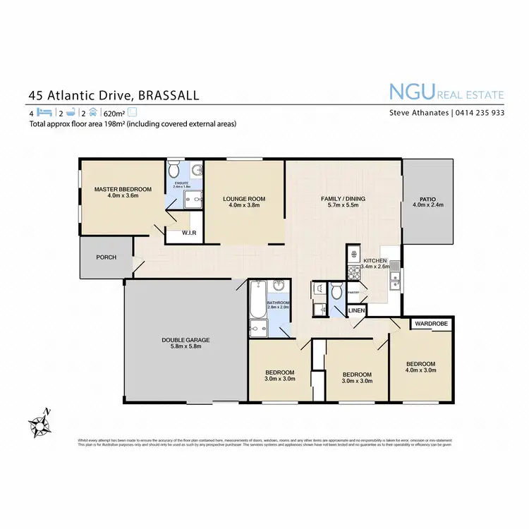 Floorplan of Homely house listing, 45 Atlantic Drive, Brassall QLD 4305