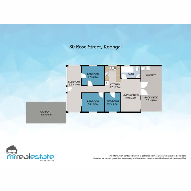 Floorplan of Homely house listing, 30 Rose Street, Koongal QLD 4701