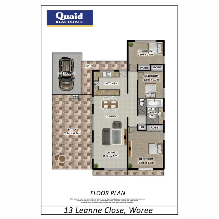 Floorplan of Homely house listing, 13 Leanne Close, Woree QLD 4868