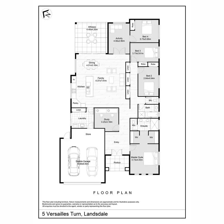 Floorplan of Homely house listing, 5 Versailles Turn, Landsdale WA 6065