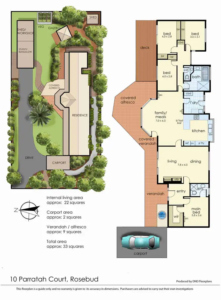 Floorplan of Homely house listing, 10 Parattah Court, Rosebud VIC 3939