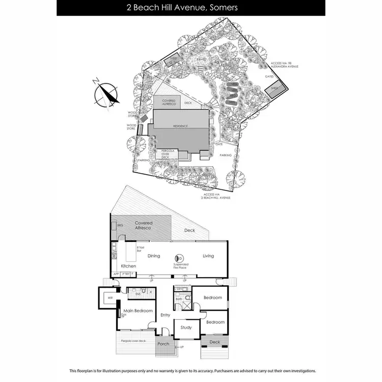 Floorplan of Homely house listing, 2 Beach Avenue & 98 Alexandra Avenue, Somers VIC 3927