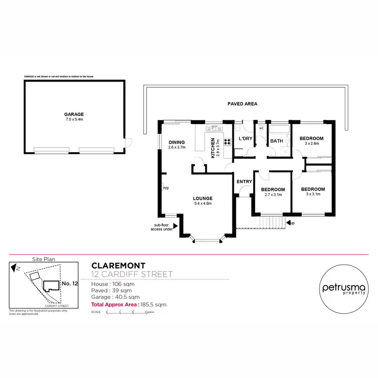 Floorplan of Homely house listing, 12 Cardiff Court, Austins Ferry TAS 7011