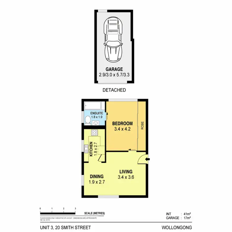 Floorplan of Homely apartment listing, 3/20 Smith Street, Wollongong NSW 2500