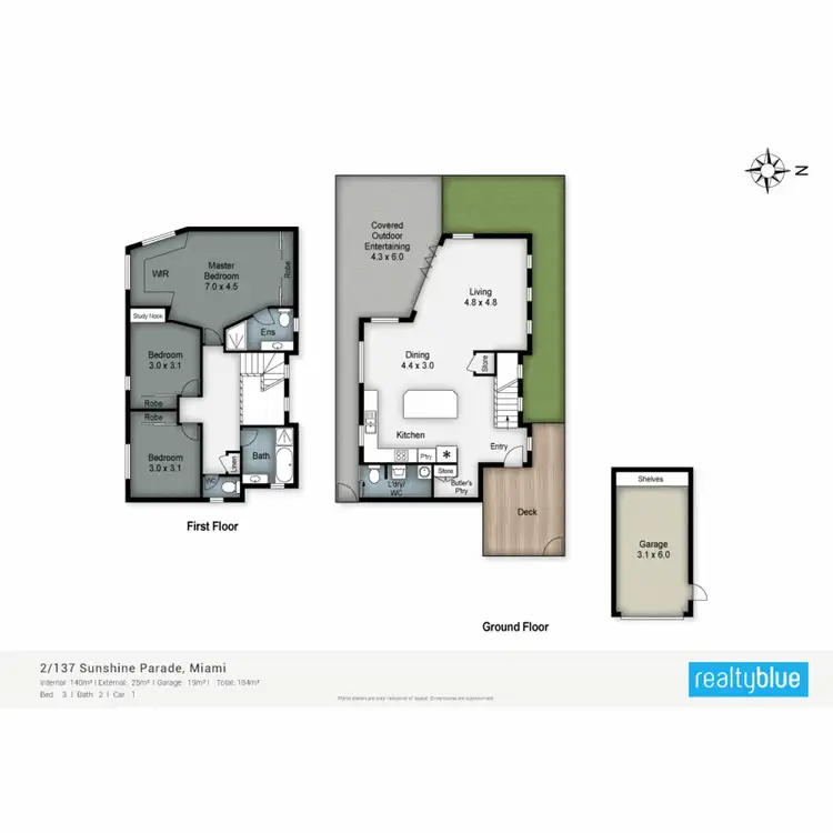 Floorplan of Homely semi-detached listing, 2/137 Sunshine Parade, Miami QLD 4220