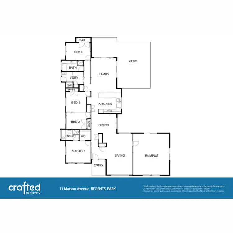 Floorplan of Homely house listing, 13 Matson Avenue, Regents Park QLD 4118