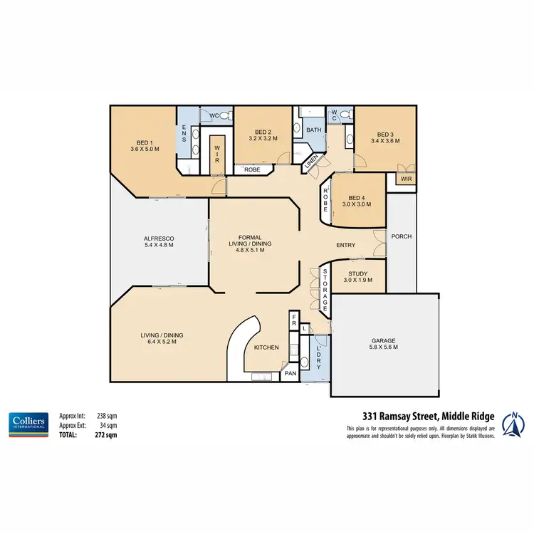 Floorplan of Homely house listing, 331 Ramsay Street, Middle Ridge QLD 4350