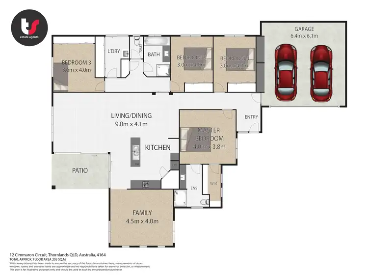 Floorplan of Homely house listing, 12 Cimmaron Circuit, Thornlands QLD 4164
