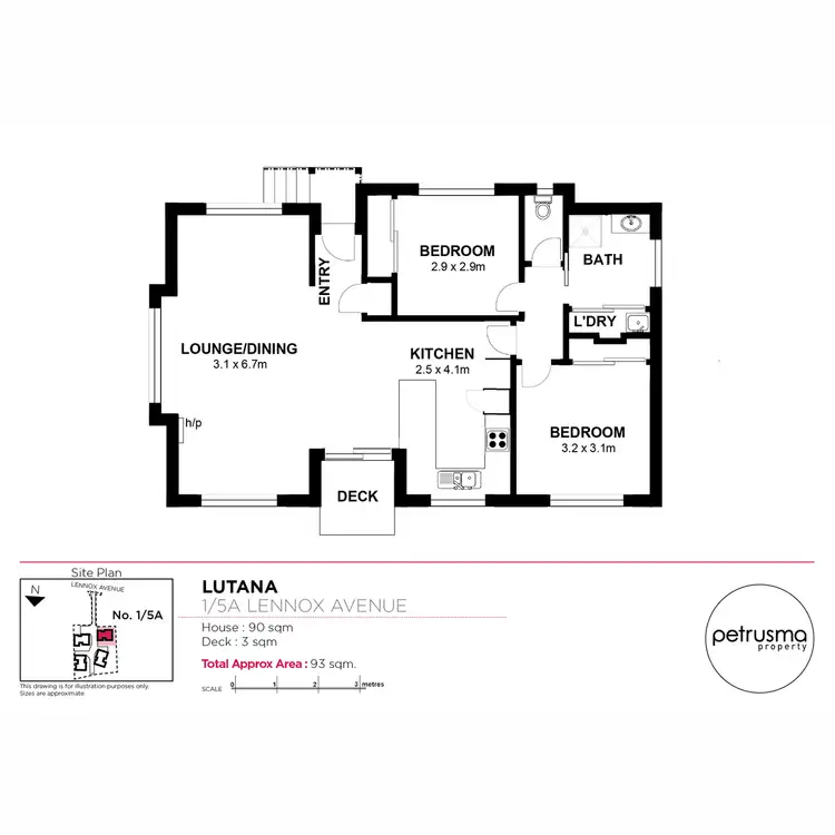 Floorplan of Homely villa listing, 1/5a Lennox Avenue, Lutana TAS 7009