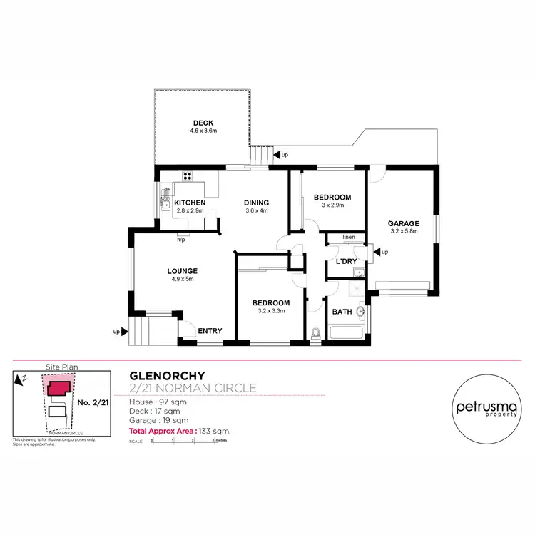 Floorplan of Homely unit listing, 2/21 Norman Circle, Glenorchy TAS 7010