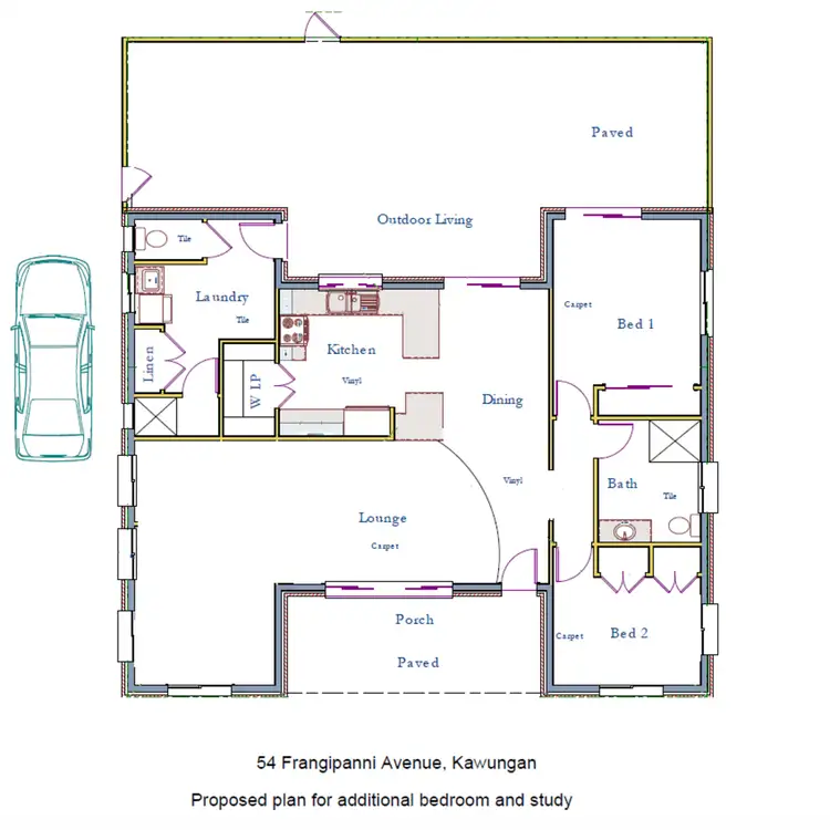 Floorplan of Homely house listing, 54 Frangipanni Avenue, Kawungan QLD 4655